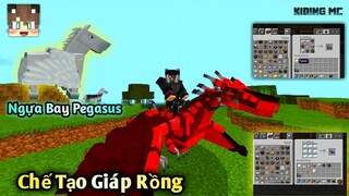 Hướng Dẫn Bắt Ngựa Bay Pegasus Và Chế Tạo Giáp Rồng Trong Addon Rồng Mcpe 1.14 | KIDING MC