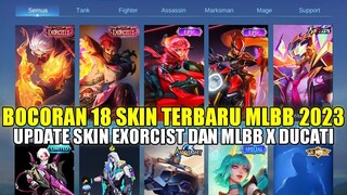 BOCORAN 18 SKIN TERBARU MOBILE LEGENDS 2023! UPDATE SKIN EXORCIST HAYABUSA DAN GRANGER | SKIN DUCATI