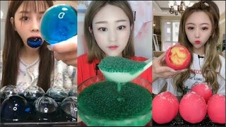 ASMR Thánh Ăn Đá Ăn Đá Lạnh Màu Sắc Hình Dạng Bất Thường Thú Vị - ASMR Ice Crunchy Eating sound#92