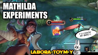 HOW TO COUNTER MATHILDA - EXPERIMENTS ON MATHILDA - MLBB - MOBILE LEGENDS LABORATOYMY