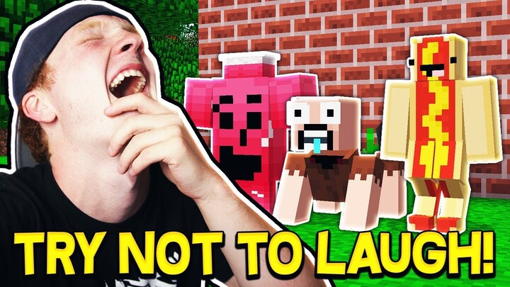 CRAZY TRY NOT TO LAUGH MINECRAFT CHALLENGE!