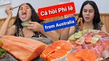 DIVA Cát Thy review Cá hồi phi lê Australia tại tiệm Bánh tráng trộn