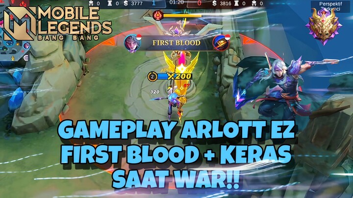 Gameplay Arlott main duo di mythical glory, Auto dapet First Blood cuy