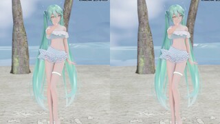 [Parallel Eye 3D] ดูชุดว่ายน้ำ Miku ในแบบ 3 มิติด้วยตาเปล่า
