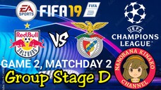 FIFA 19: UEFA Champions League | RB Salzburg 🇦🇹 VS 🇵🇹 SL Benfica (Group D)