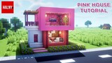 Minecraft: easy pink house - Tutorial🏠