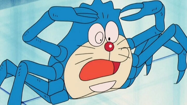 (Doraemon) Kedua Nobita bersaudara itu secara tidak sengaja berubah menjadi kepiting berbulu dan ham