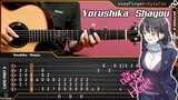 Yorushika - Shayou/斜陽 - Acoustic (Fingerstyle Guitar Cover) TAB | The Dangers in My Heart OP