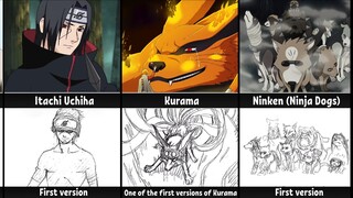 Begini ternyata desain awal vs final para karakter di Naruto.