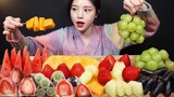 [Mukbang TV] - Ăn trái cây: dâu, nho, dưa hấu| ASRM