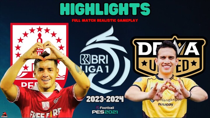 Persis Solo vs Dewa United BRI Liga 1 2023 Full Match Realistic Gameplay eFootball PES 2021