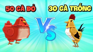 50 Gà Đỏ VS 30 Gà Trống | Thí nghiệm Mini World - Phần 13 | Meowpeo