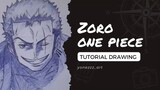belajar menggambar karakter (Zoro One Piece)