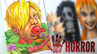 Drawing One Piece Characters in Horror Style Part 2 | ワンピース