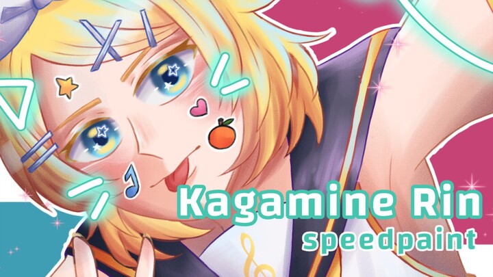 Speedpaint #1- Kagamine Rin (Vocaloid) Purikura inspired