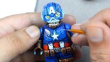 Use simple props to restore the zombie Captain America to the extreme! The damaged version is so coo
