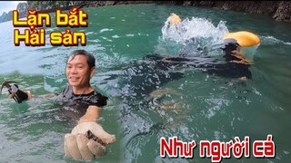 Thanh Niên Lần Đầu Theo Trần Thạch Vlogs Trải Nghiệm Lặn Bắt Hải Sản Mắc Cạn