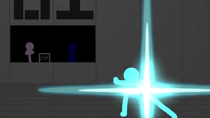 The light blue guy slashed someone