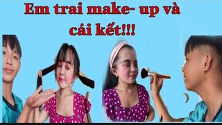 Lần đầu tiên Nàng Út Ống Tre được em trai make up và cái kết || Nàng Út Ống Tre