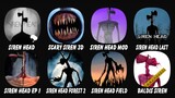 Siren Head, Scary Siren Horror Games 3D, Siren Head Mod: Evil Ghost Games, Siren head Last Light...