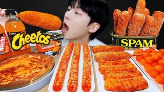 ASMR MUKBANG | 직접 만든 치토스 디저트 스팸 핫도그 치즈스틱 먹방 & 레시피 FRIED CHEETOS DESSERT EATING