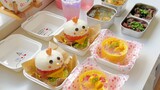 [Kuliner] [Masak] Bento Burger Nasi, Sago, Iga, Sup Ayam herbal, Soda Peach
