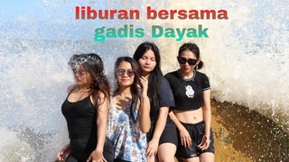 DAY 2: liburan ke pantai Singkawang bersama gadis Dayak#singkawang #gadisdayak #cantik #dayakviral