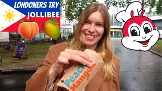 🇵🇭 DO LONDONERS LIKE JOLLIBEE PEACH AND MANGO PIE? 🇵🇭 #jollibee #filipino #filipinofood