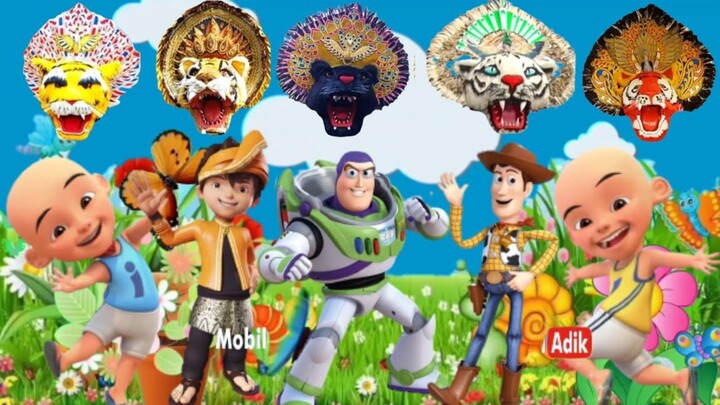 BOBOIBOY, UPIN IPIN, WOODY DAN BUZZ BERMAIN BARONGAN DEMAK CAN MACANAN WARNA WARNI