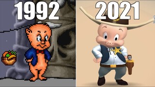 Evolution of Porky Pig in Games [1992-2021]