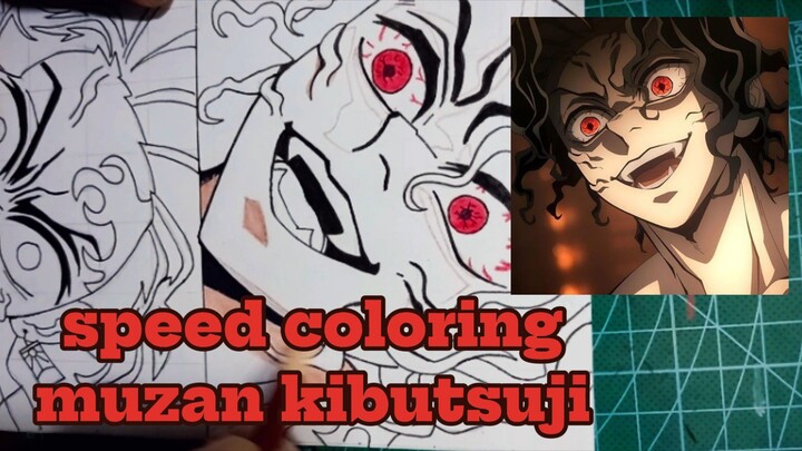 drawing kibutsuji muzan from kimetsu no yaiba