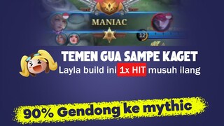 SI LAYLA SEKARANG PALING GAMPANG GENDONG KE MYTHIC. INI BUILD LENGKAP NYA