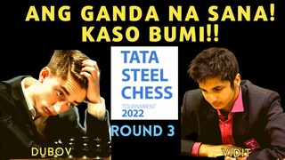 EXCITING NANAMAN ANG LABAN! KASO NA MISSED! Tata Steel Chess Masters 2022 Dubov vs Vidit Round 3