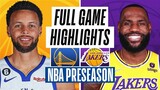 WARRIORS vs LAKERS NBA PRESEASON FULL GAME HIGHLIGHTS | October 8, 2022 Warriors vs Lakers NBA 2K23