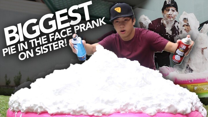 BIGGEST PIE FACE PRANK ON SISTER | Ranz and Niana