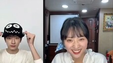 Lin Yi and Shen Yue laughed at the end of the live broadcast sweet collection