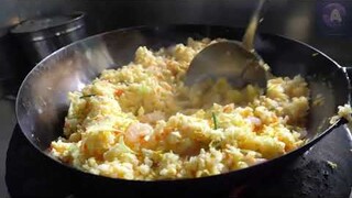 Cơm Chiên Trứng-Ẩm Thực Đường Phố Hàn Quốc-Egg Fried Rice-Korean Street Food.