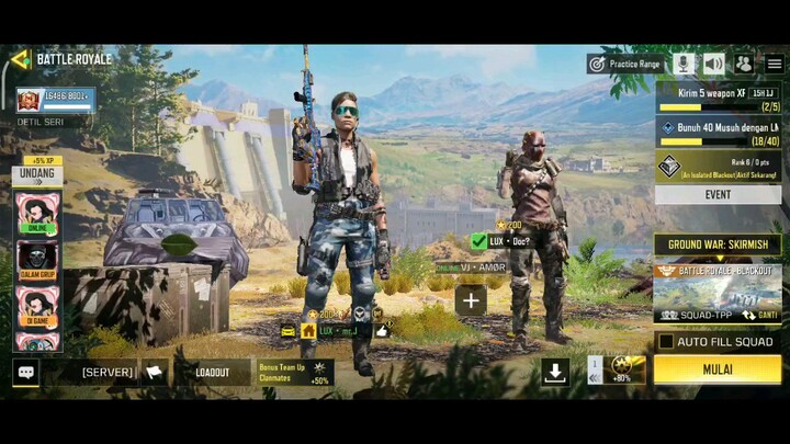 BattleRoyale Map Blackout Duo VS Squad(DUET MAUT!!!!!!)