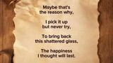 Shattered Glass •|• Glizel Writes on Facebook