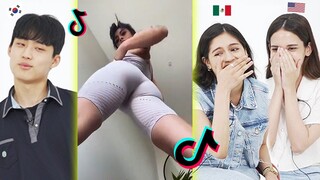 American, Korean, Mexican React To ACDC Beegees TIKTOK!!