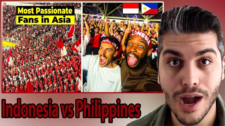American Experiences Indonesia vs Philippines Football Match 🇮🇩 ( Insane Atmosphere) REACTION