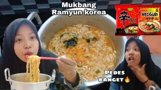 Mukbang Korean RAMEN HALAL Pedesss banget | Hotim alhasni