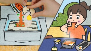 [Stop-motion animation] The newly opened self-service instant noodle corner is super popular, with m