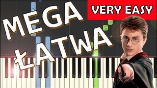 🎹 Harry Potter (motyw główny, Hedwig's theme) - Piano Tutorial (MEGA ŁATWA wersja) 🎵 NUTY W OPISIE 🎼