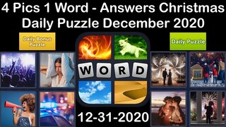 4 Pics 1 Word - Christmas - 31 December 2020 - Daily Puzzle + Daily Bonus Puzzle -Answer-Walkthrough