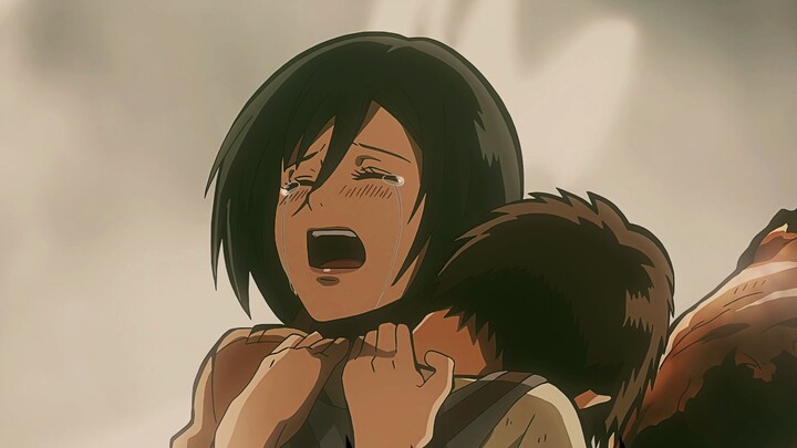 [4K] Attack on Titan [Adegan Terkenal 11]—Mikasa bertemu Eren lagi