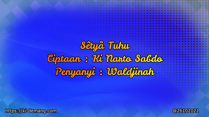Setya Tuhu   Waldjinah