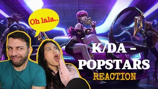 K/DA - POP/STARS (Music Video) - League of Legends | COUPLE REACTS