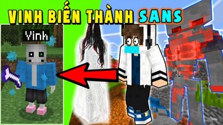 VINH NHẬP HỒN VÀO SANS VÀ BỊ NÓ CƯỚP MẤT LUÔN KÊNH YOUTUBE || THỬ MỘT NGÀY LÀ SANS TRONG MINECRAFT 😆