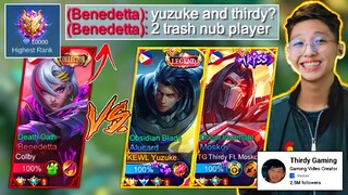 Yuzuke & Thirdy Gaming Vs Top 1 Global Pro Benedetta!! | Who Will Win?! | (Intense Match!! 🔥)